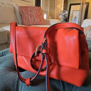Vince Camuto Orange Leather Shoulder Bag